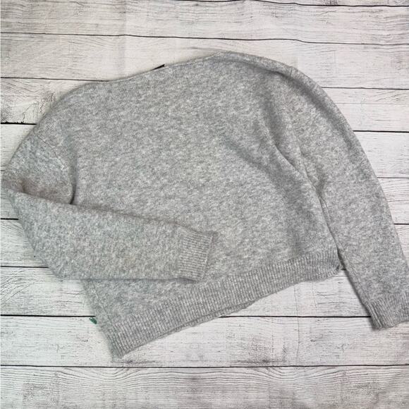 MNG Mango Women's Super Soft Boatneck Sweater in Heathered Gray Size XS - Picture 6 of 6